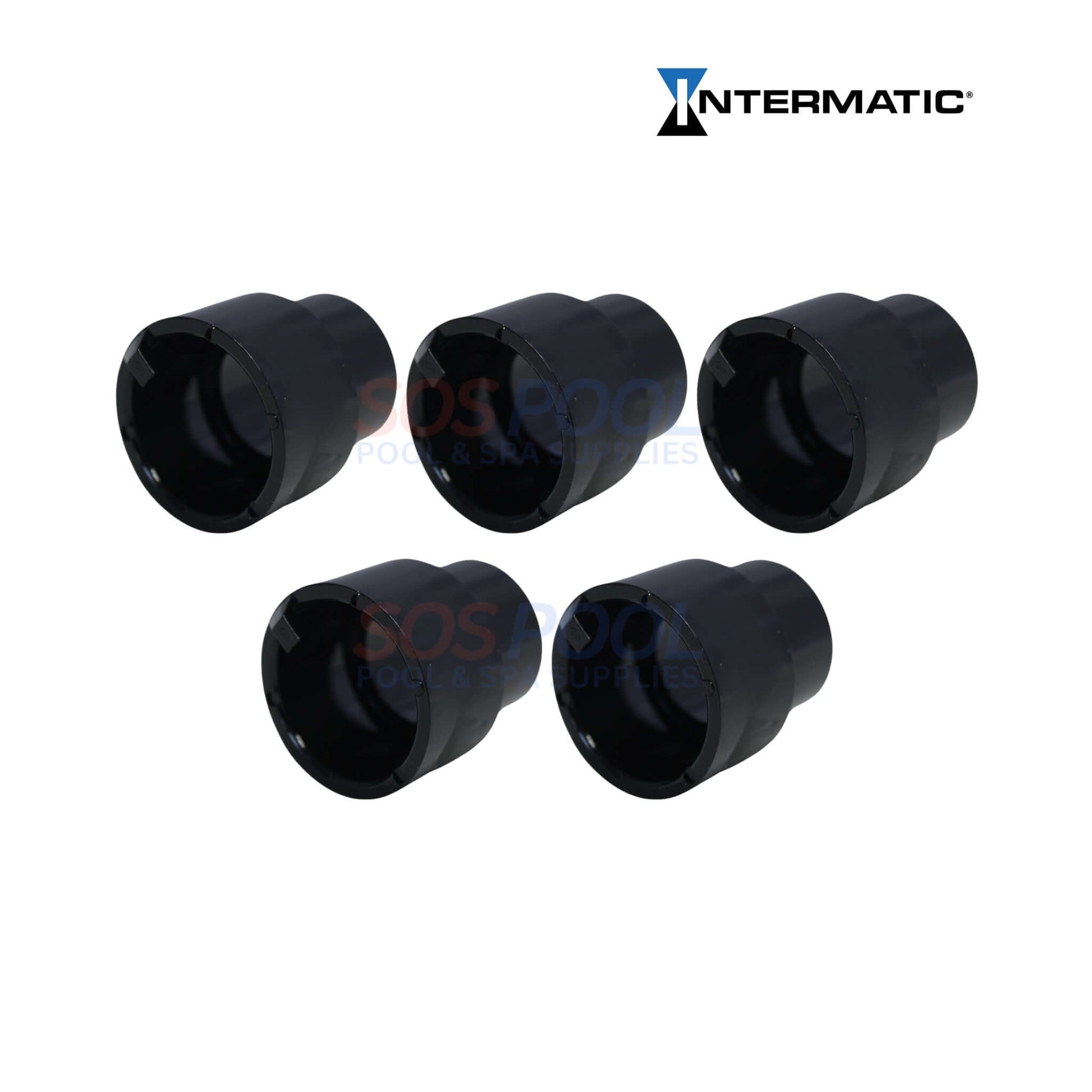 Intermatic Pool & Spa 4 Light Junction Box | PJB4175 in black, shown with five connectors for pool lighting use.