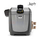 Jandy JXi 400 BTU Pool & Spa Heater front view, silver color, ASME-certified, commercial heater from SOS Pool supplies.