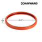 J&J Electronics PureWhite Pro LED Pool Lamp | Cool White | 120V | 46610, showing an orange pool lamp gasket ring measuring 8.5 inches.