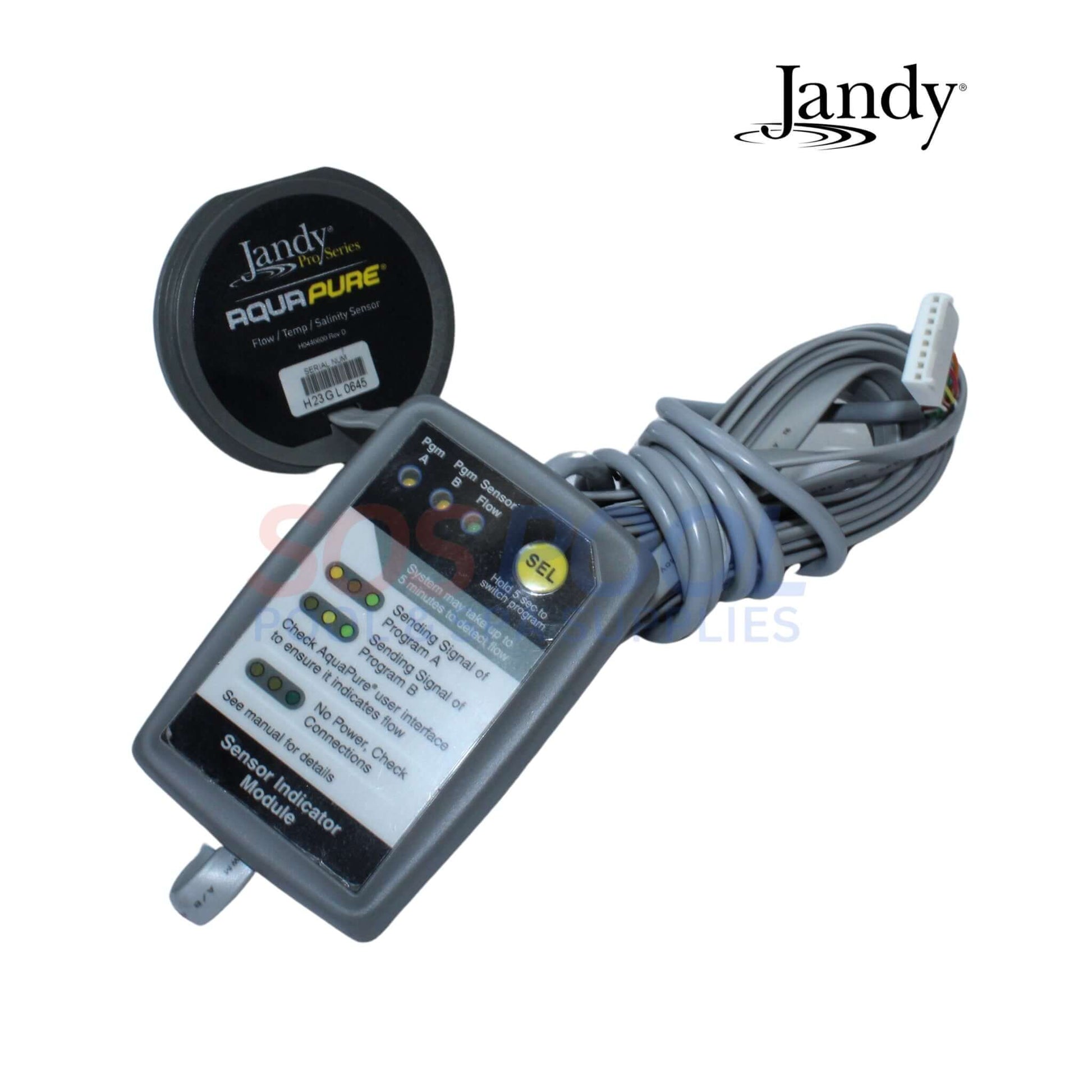 Jandy Aquapure PureLink Salt Cell Kit, PLC1400, efficient chlorine generation, compatible with SOS Pool systems.