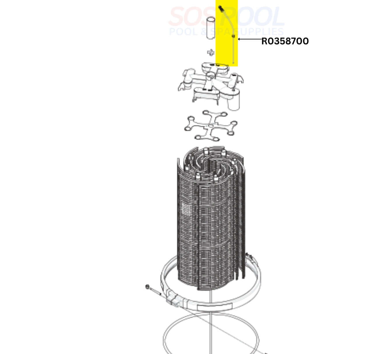 Jandy Breather Tube Assembly For Jandy DE Filters | R0358700