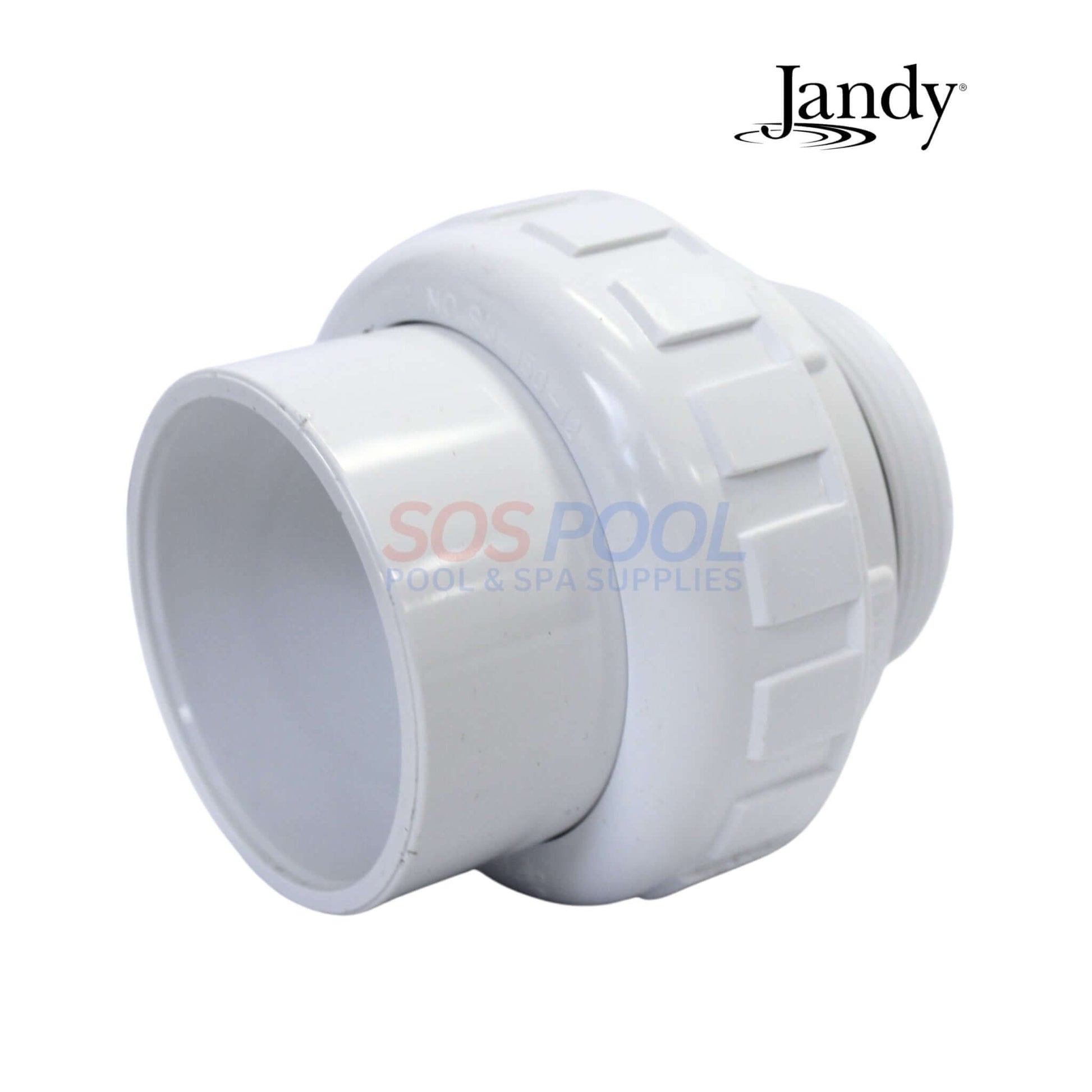 Jandy DEL48/60 2" Side Mount Multiport Valve | A0553645 shown from side, white plastic design, essential swimming pool part by SOS Pool.