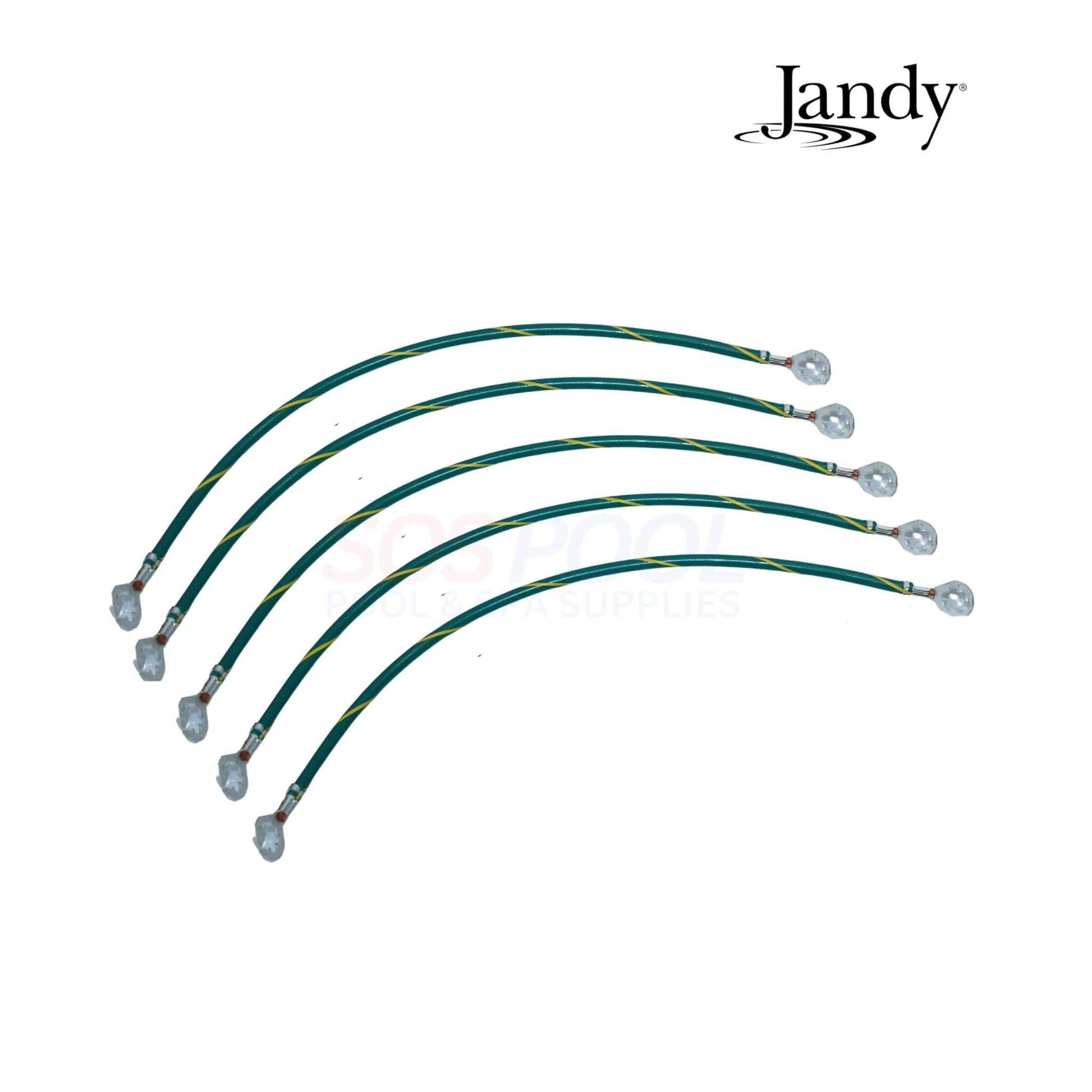 Jandy R0988900 Wiring Harness Kit with heavy-duty wires for pool heaters, shown in a curved arrangement, perfect for reliable connections.