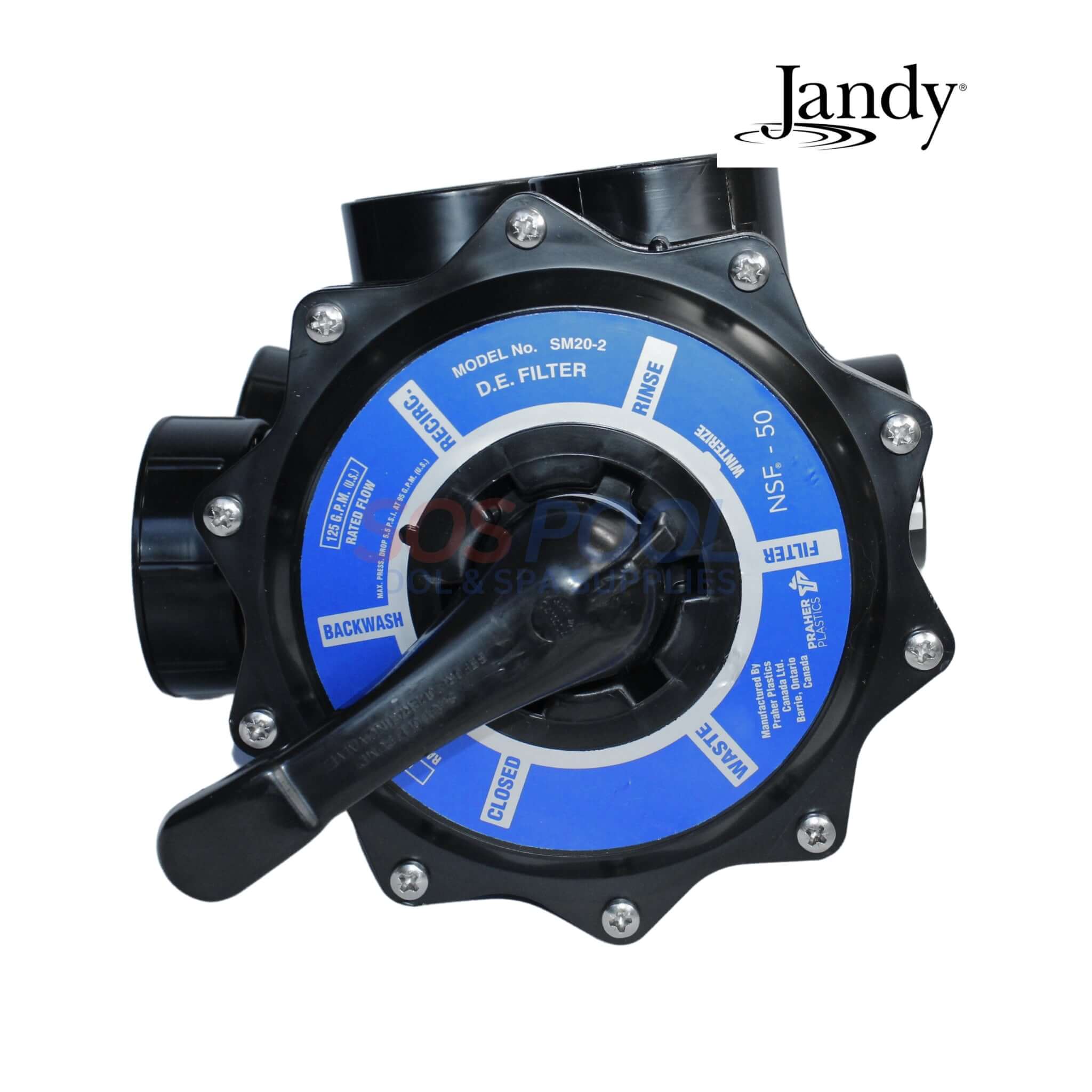 Jandy Multiport Backwash Valve With Unions For DEV and JS Filters | BW