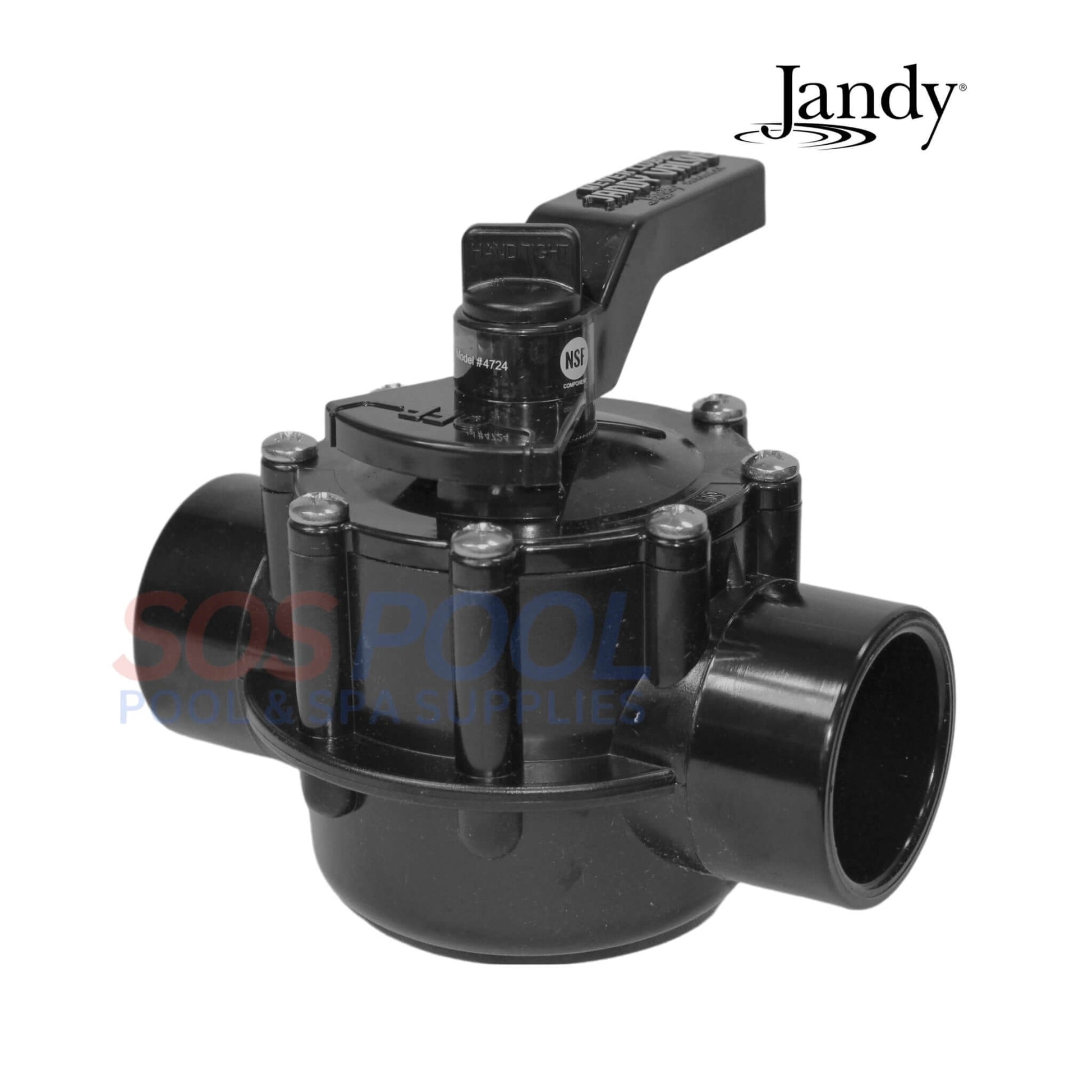 Jandy Neverlube 2-Port Diverter Valve 4724 for pool systems - Durable, maintenance-free design by SOS Pool