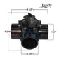 Jandy Neverlube 3 Port Diverter Valve, 2"-2.5", model 4717, ideal for pool and spa systems, sold by SOS Pool.