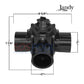 Jandy Neverlube 3 Port Diverter Valve 4719, 2.5" - 3", durable CPVC, SOS Pool product details.