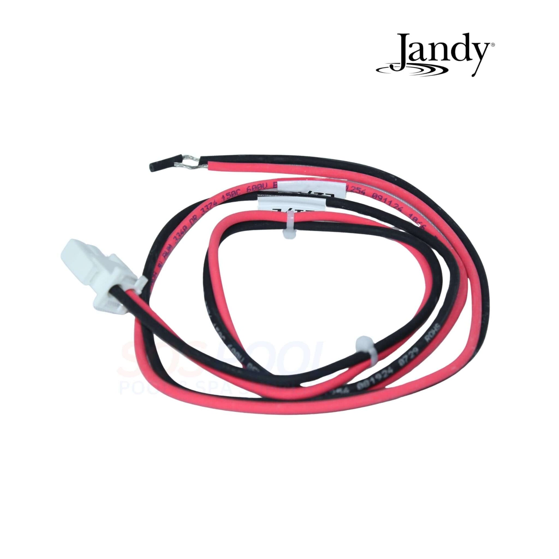 Jandy Power Interface Wiring Harness Kit R0985500 for JXiQ heaters with red and black wires, pool supplies accessory.