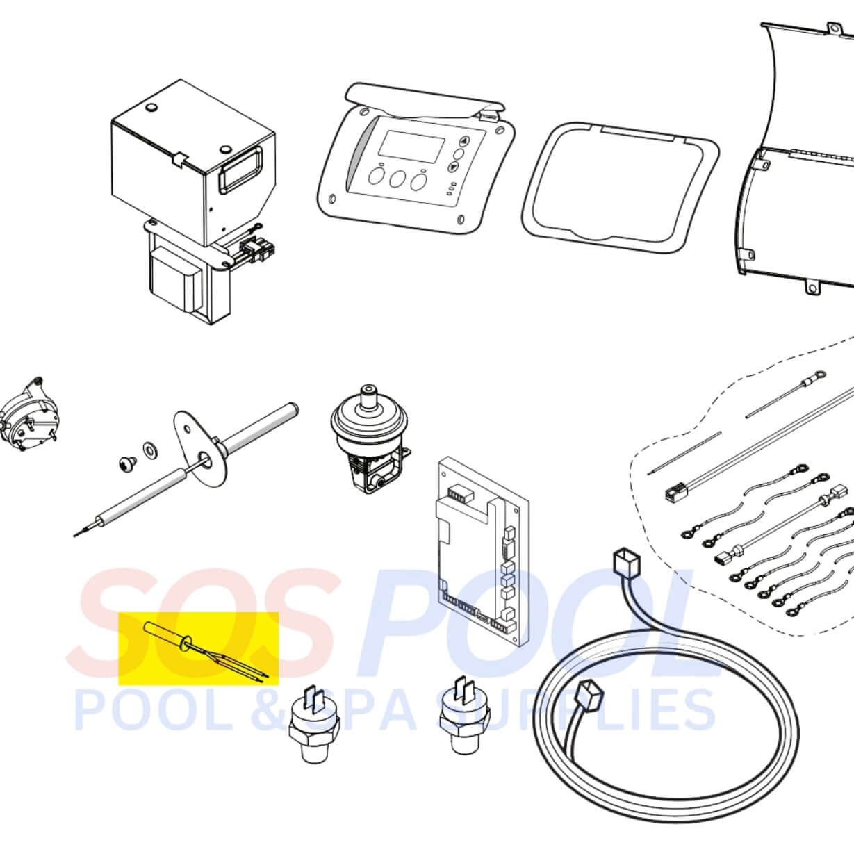 Jandy Regulator Temperature Sensor With Sleeve and Gasket For JXI and