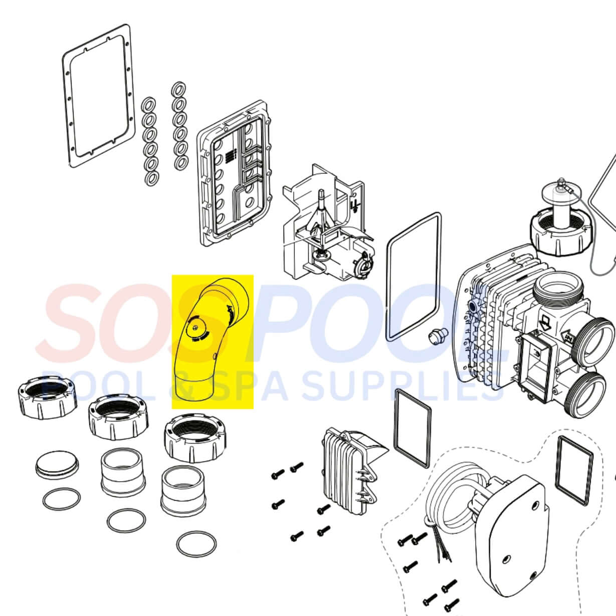 Jandy Sweep Elbow For JXI Heaters | SEAQL1001