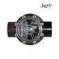 Jandy Swing Straight Check Valve 7305 for pool systems, clear lid, durable CPVC, ideal for SOS Pool applications.