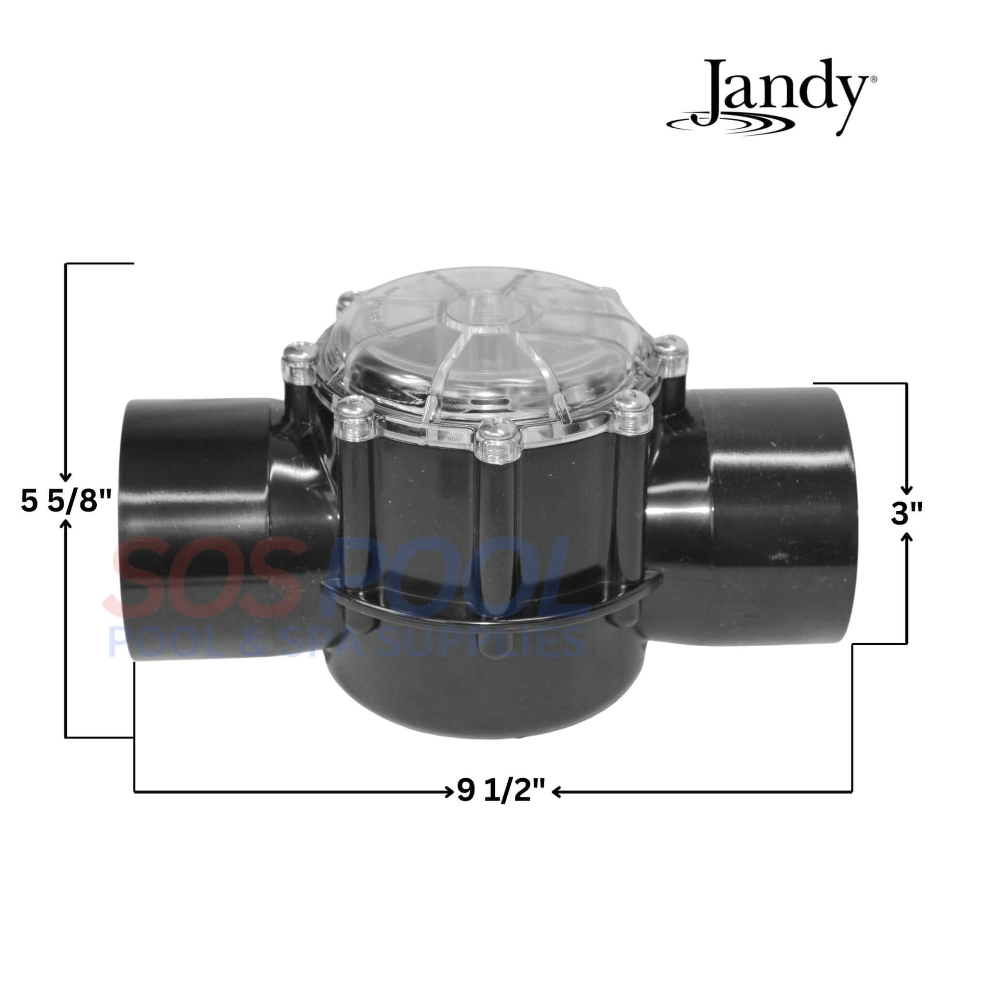 Jandy Swing Straight Check Valve 2.5"-3", Model 7307, for unidirectional flow in pool systems at SOS Pool.