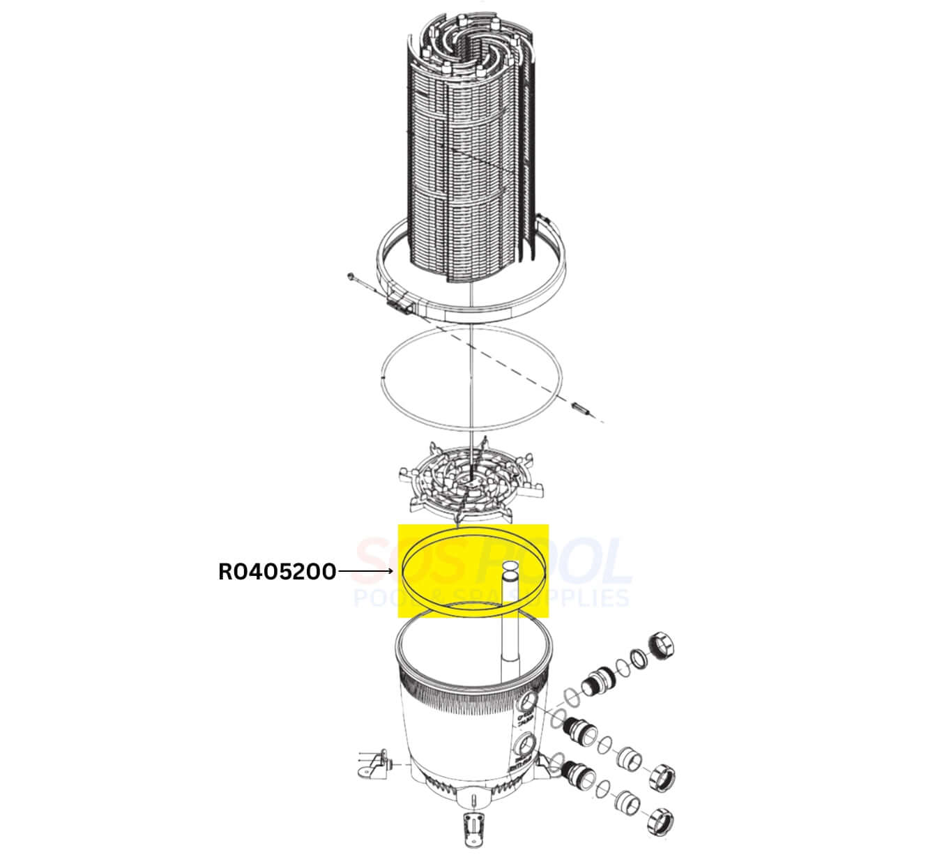 riana Jandy Tank Retaining Ring For DEV and DEL Filters | R0405200