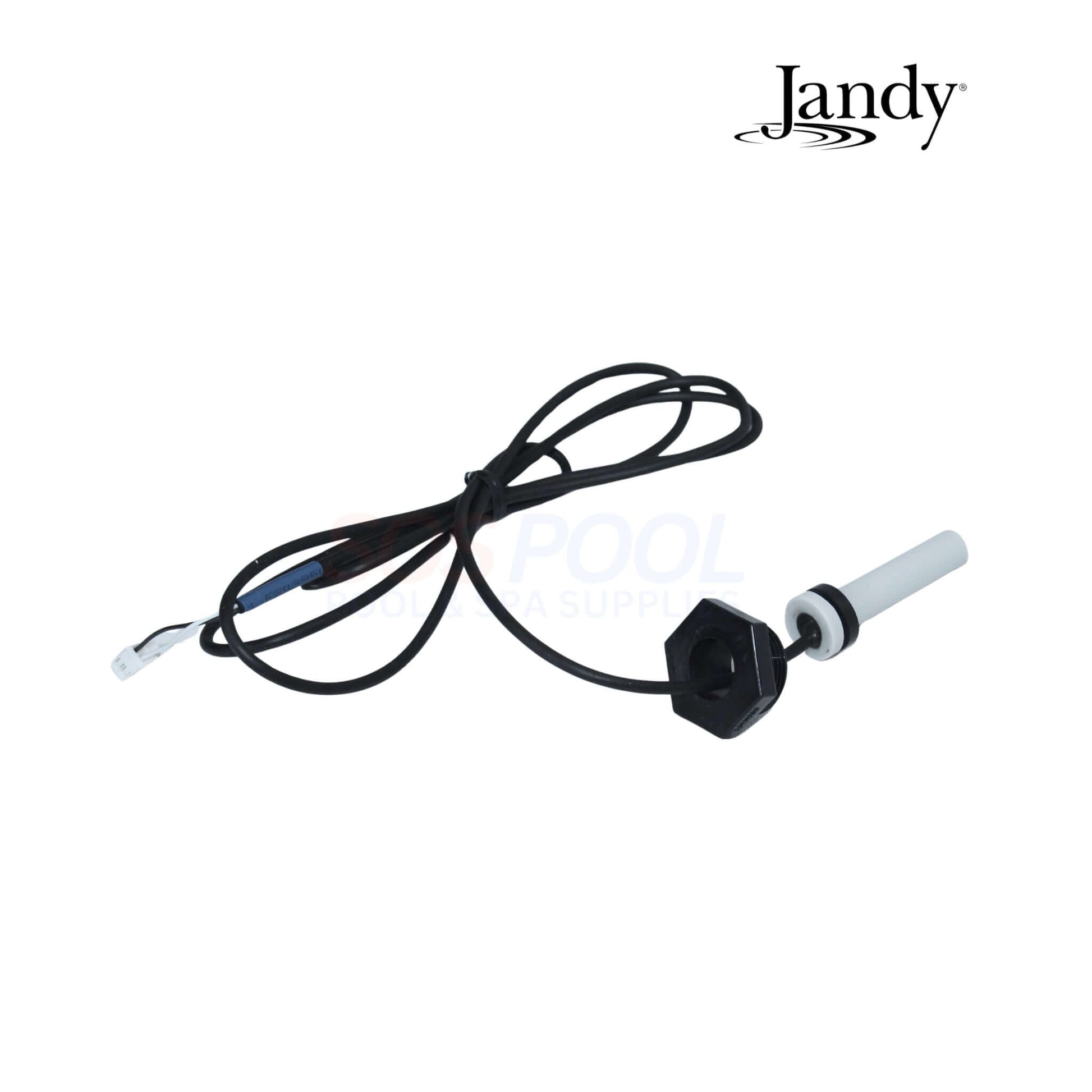 Jandy Temperature Sensor Kit R0456502 for JXiQ heaters; inlet thermistor assembly with probe and protective sleeve.