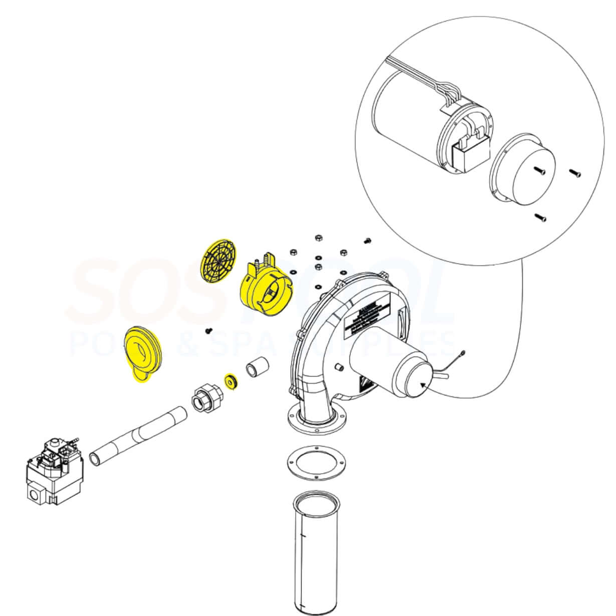 Jandy Gas Orifice Kit For JXi 400 Heaters | Natural Gas To Propane | R