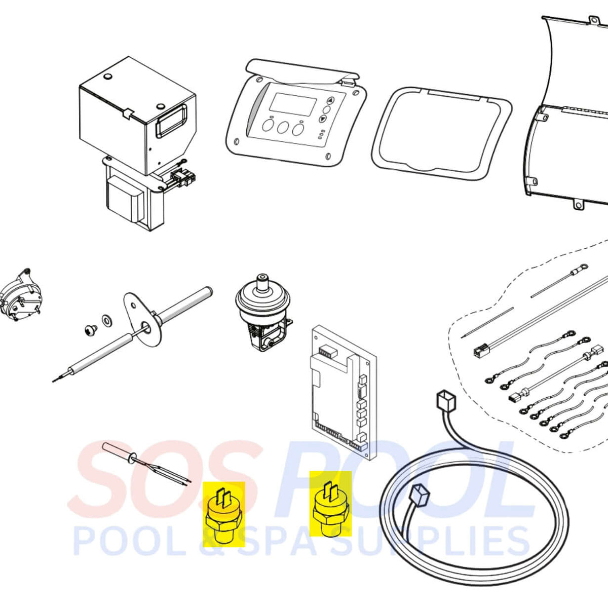 Jandy High Limit Temperature Sensor Kit For JXI Heaters | R0592300