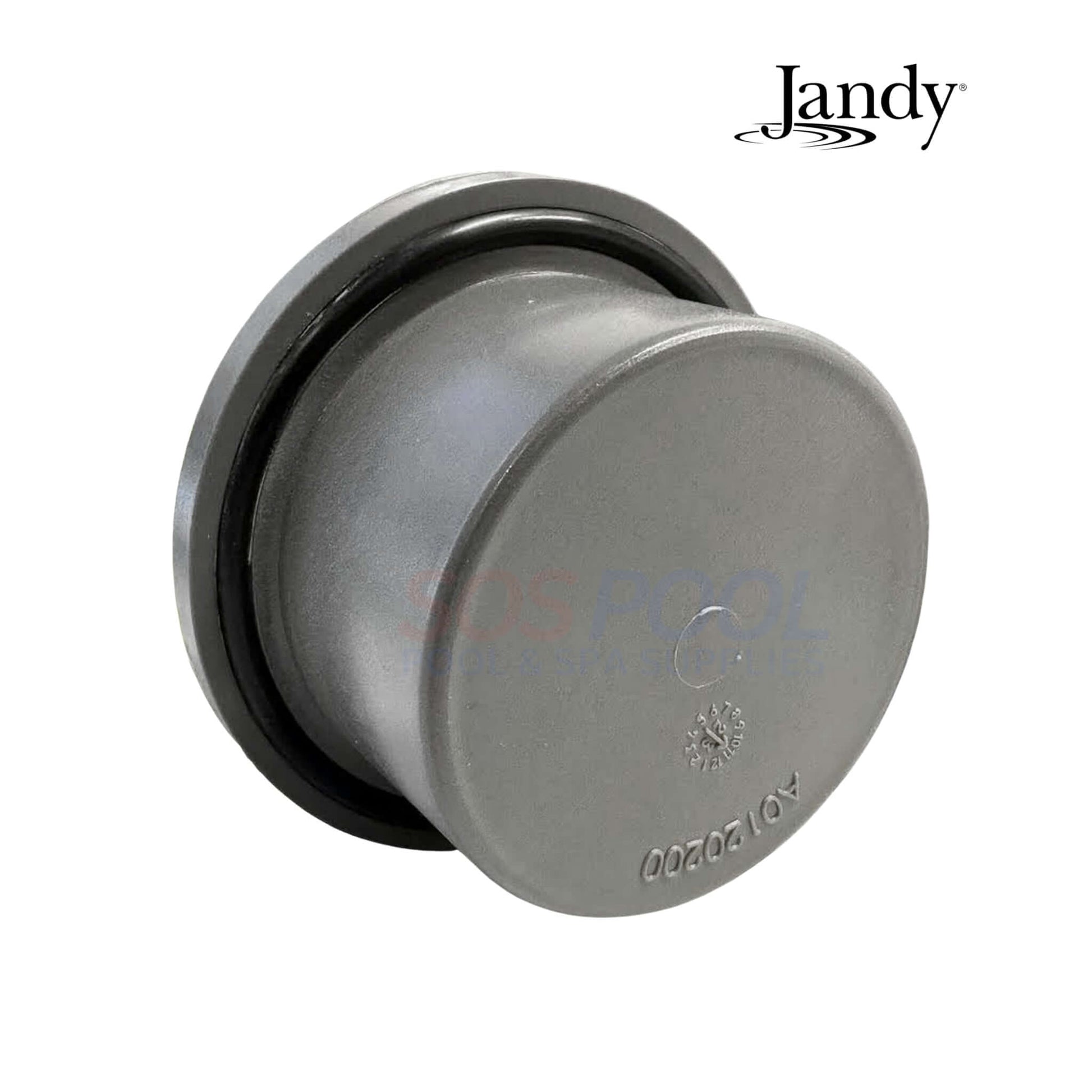 Jandy PVC Cell Plug For AquaPure PLC1400 & PLC700 | A0120200, gray plug showing seal and connection side, ideal for salt systems.
