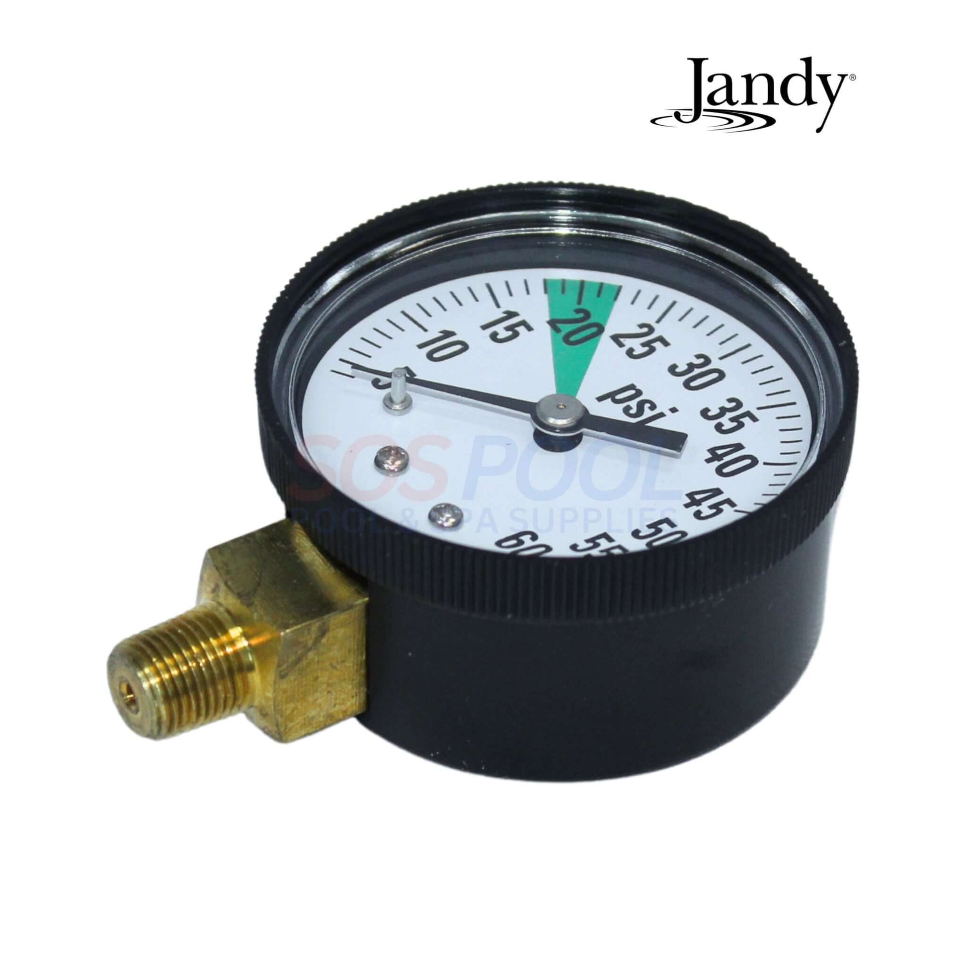 Jandy Pressure Gauge R0377700 for Ray-Vac Energy Filter, 0-60 PSI, SOS Pool supplies for optimal filtration.