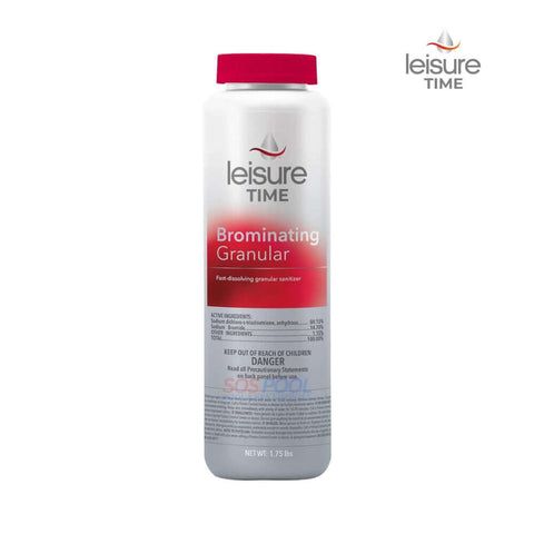 Leisure Time Brominating Granular for hot tubs, 1.75 lbs. effective sanitizer by SOS Pool, rapid dissolving formula.