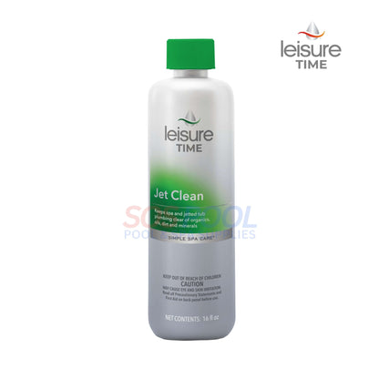 Leisure Time Jet Clean 16oz cleaner for spas and jetted tubs, 45450, keeps plumbing free from buildup of organics, oils, dirt.