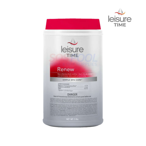 Leisure Time Renew Non-Chlorine Shock Oxidizer for spas and hot tubs, 5 lbs. by SOS Pool.