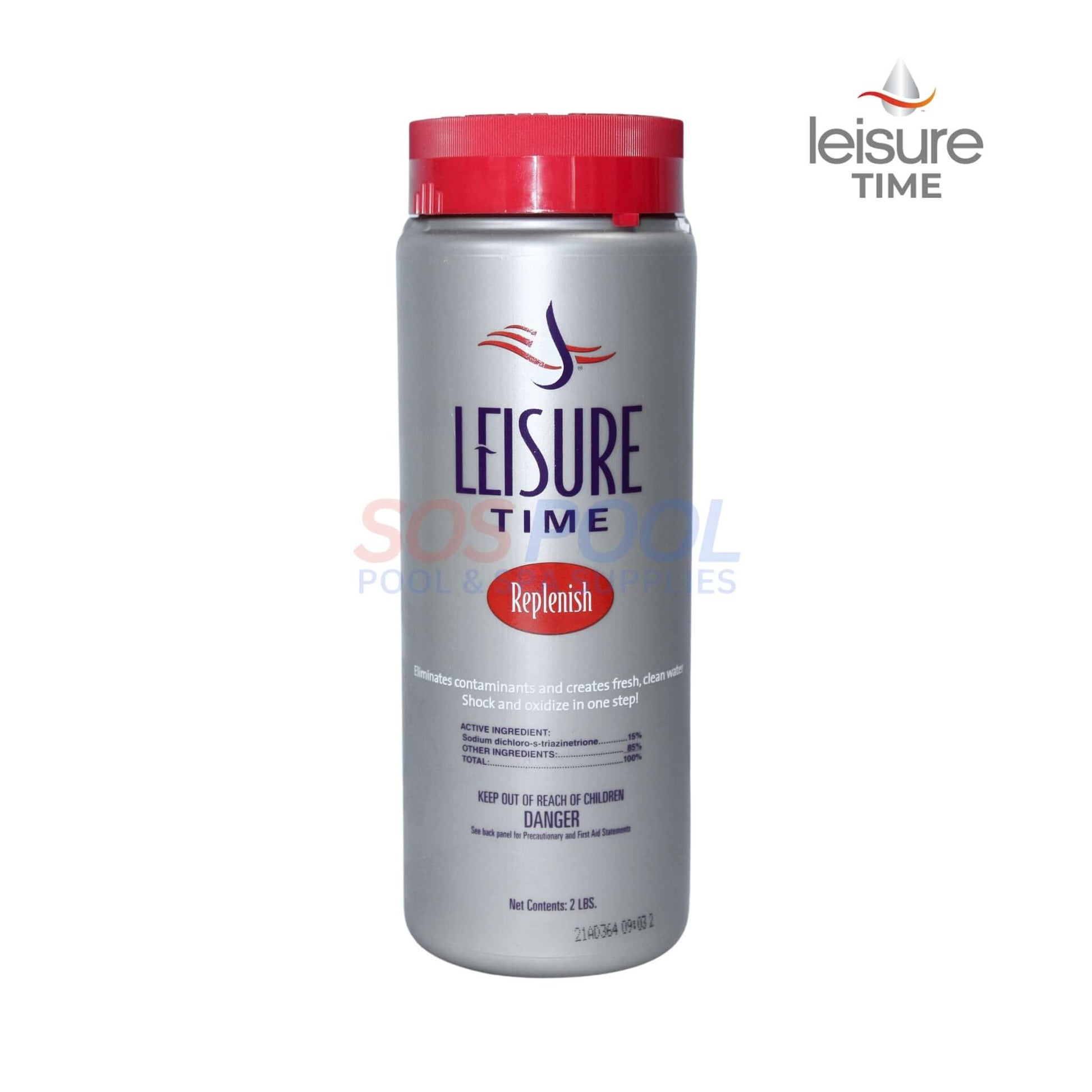 Leisure Time Replenish Shock Oxidizer 2lb, 45310A - 4-in-1 spa treatment for clear water and sanitized conditions.