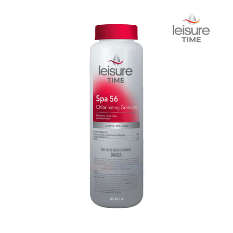 Leisure Time Spa 56 Chlorinating Granules for hot tubs, effective sanitization and shock treatment, 2 lbs. | SOS Pool
