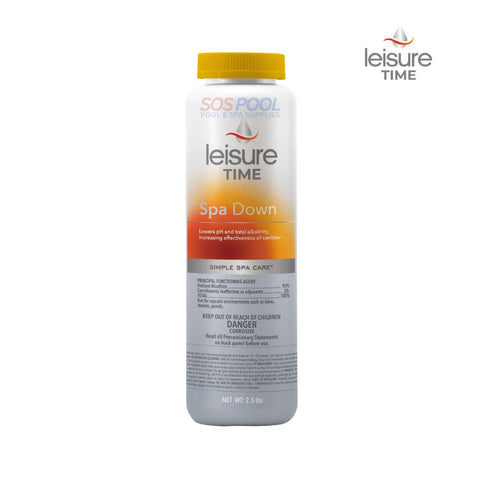 Leisure Time Spa Down 2.5 lbs by SOS Pool lowers pH and alkalinity for spas and hot tubs.