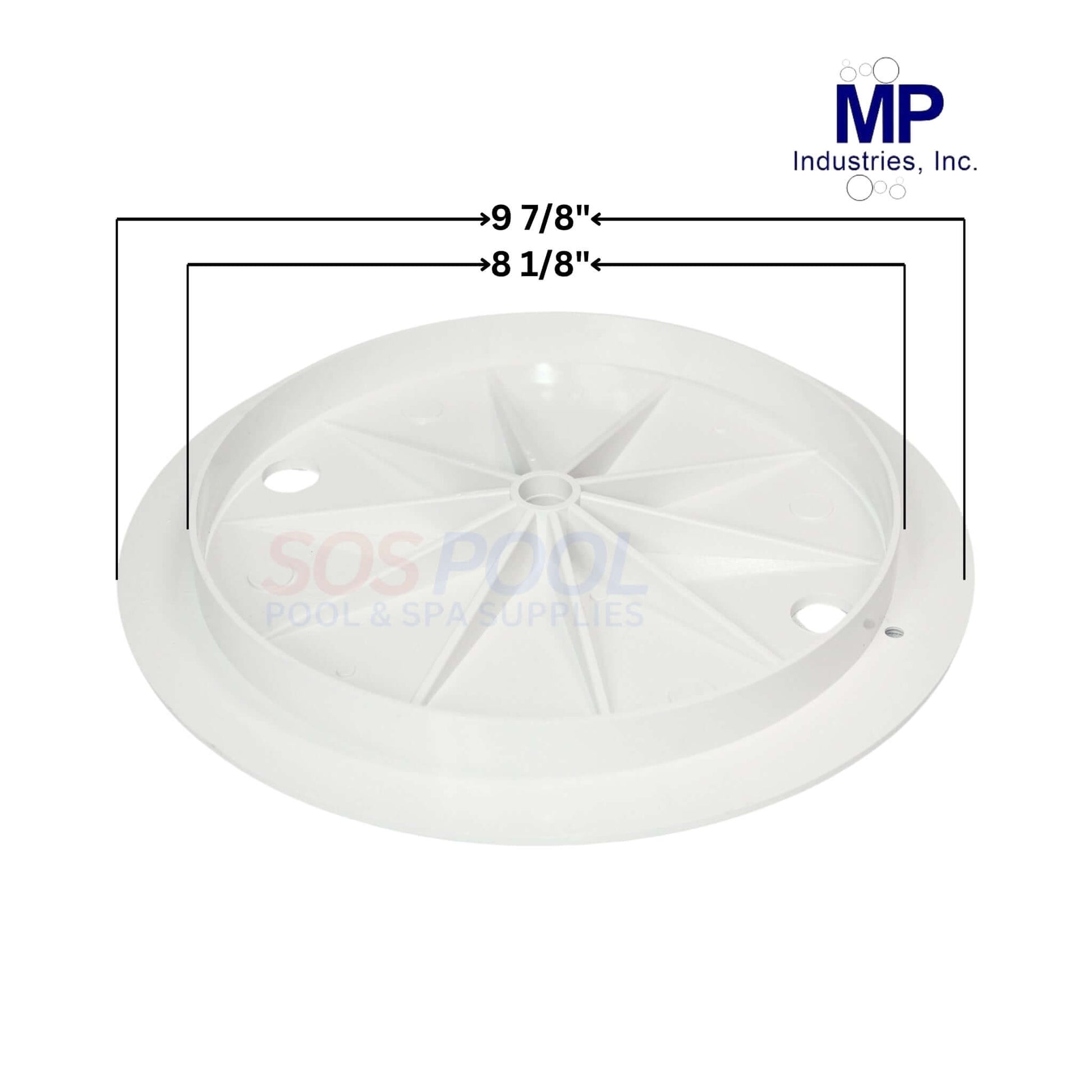 MP Industries White Lid for AutoFill Water Leveler | 4061-W with dimensions 9 7/8" and 8 1/8" from SOS Pool.