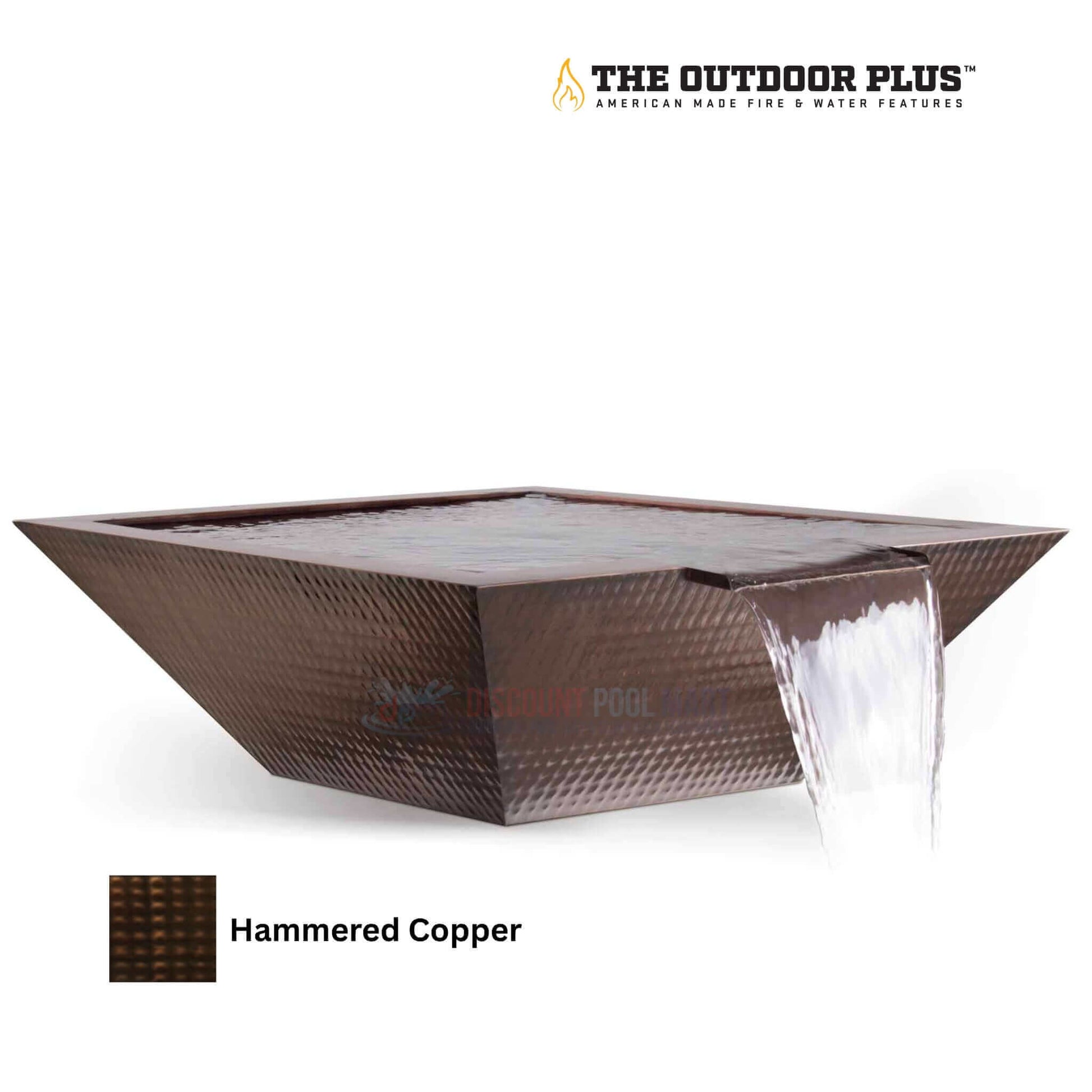 The Outdoor Plus Maya Water Bowl Hammered Patina Copper by Discount Pool Mart DPM - SKU: [Insert SKU]