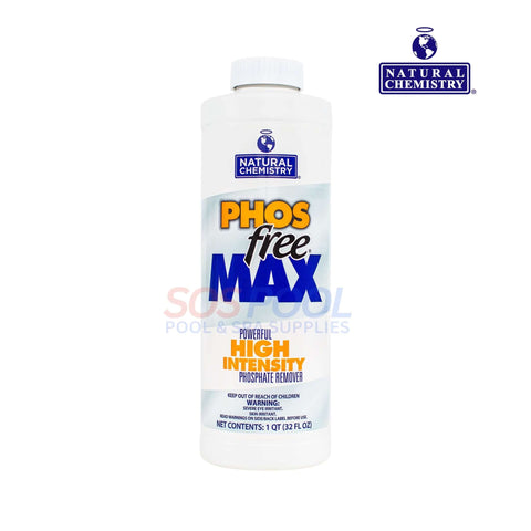 Natural Chemistry Phosfree Max Phosphate Remover 32 oz SOS Pool high intensity cleaning solution for pools.