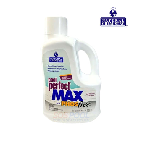 Natural Chemistry Pool Perfect MAX + PHOSfree 3L, effective pool phosphate remover by SOS Pool.