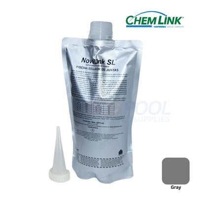ChemLink NovaLink SL Pool Deck Joint Sealant Kit in gray with applicator for SOS Pool use (SKU F1239GR)