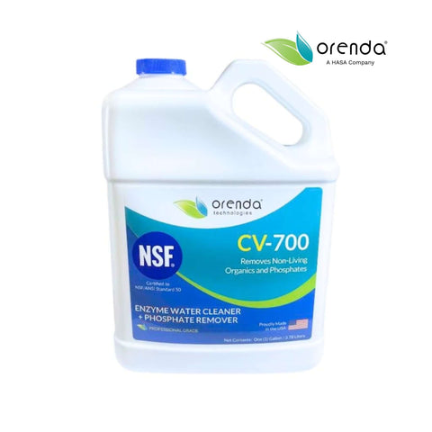 Orenda CV-700 Enzyme Water Cleaner and Phosphate Remover, 1 GAL, NSF certified for efficient pool maintenance and SOS Pool use.