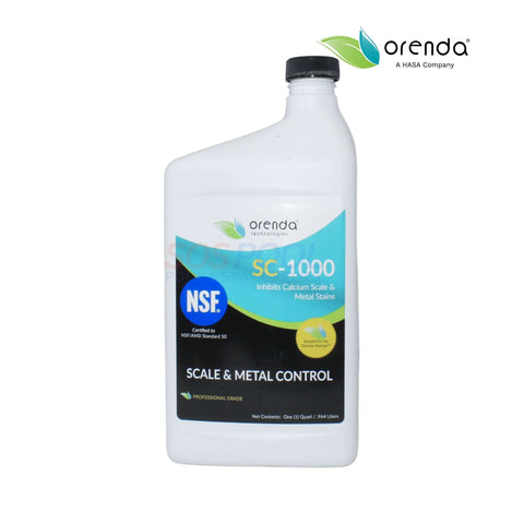 Orenda SC-1000 Pool Water Scale and Metal Control 32 oz. NSF certified, prevents calcium scale & metal issues. SOS Pool.