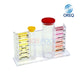 Oreq 4-Way Pool Water Test Kit | TK400 in clear Lucite with color indicators for pH, chlorine, and alkalinity testing.