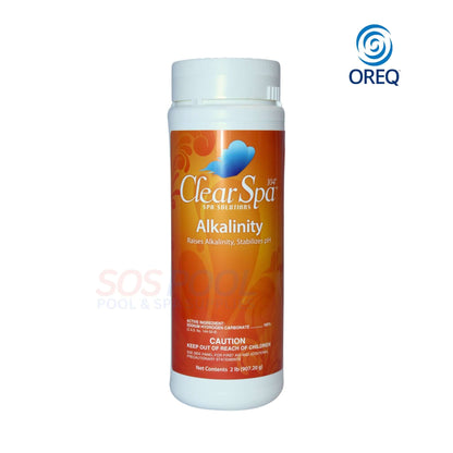 Oreq Clear Spa Alkalinity Increaser 2lb CSTA002 - Raises alkalinity and stabilizes pH for optimal water quality, SOS Pool.