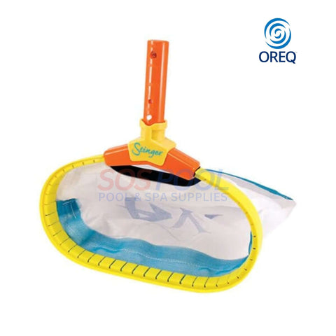 Oreq Stinger Mini Leaf Rake with Sand Bag LN4040 for spas, fountains, and pools. Available at SOS Pool.