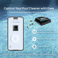 Showcasing the Beatbot P300 Pro Cordless Robotic Pool Cleaner in action, with app control features highlighted.