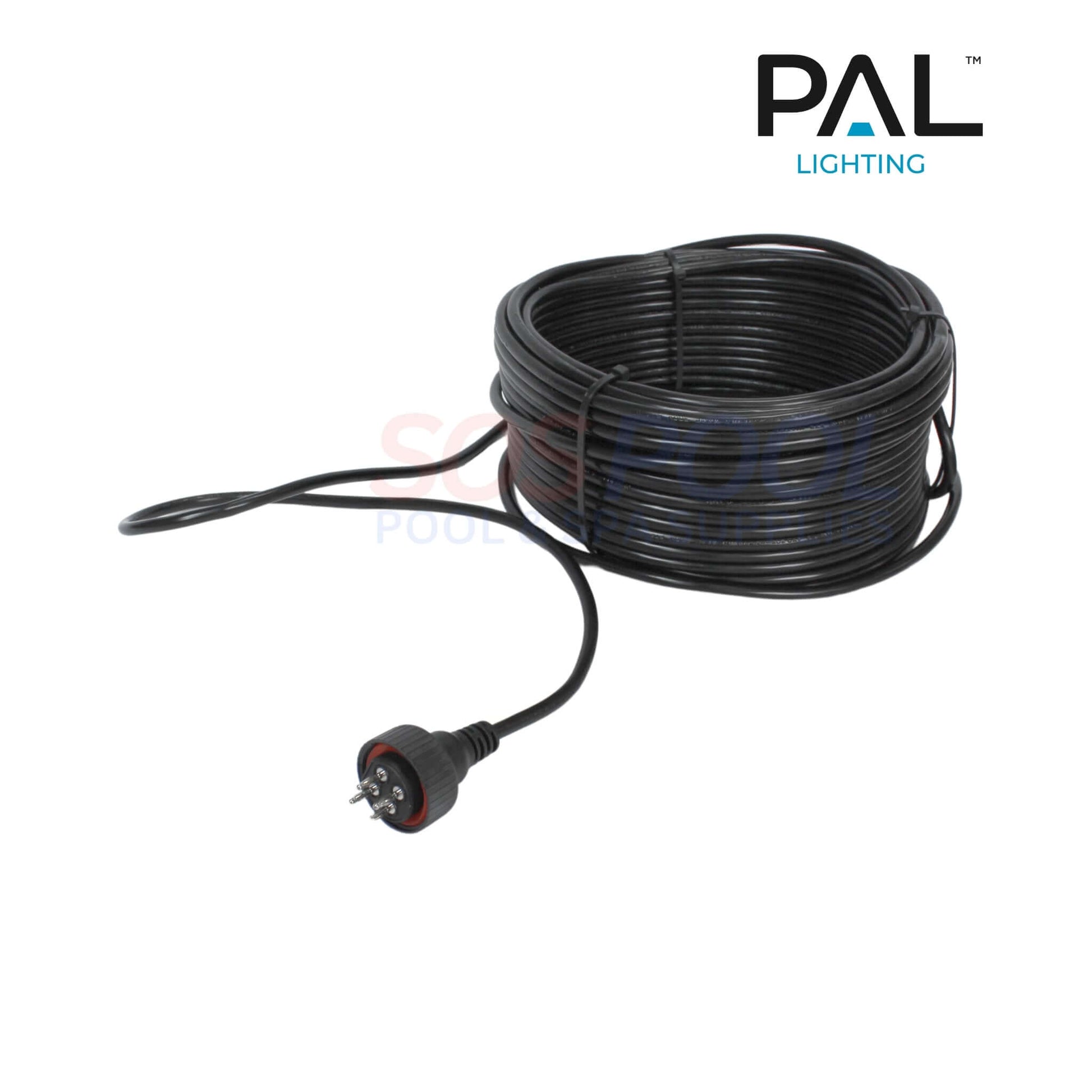 PAL Lighting Replacement Cable and Plug Set 80' for SOS Pool Nicheless Lights, 64-EG080CP, easy installation.