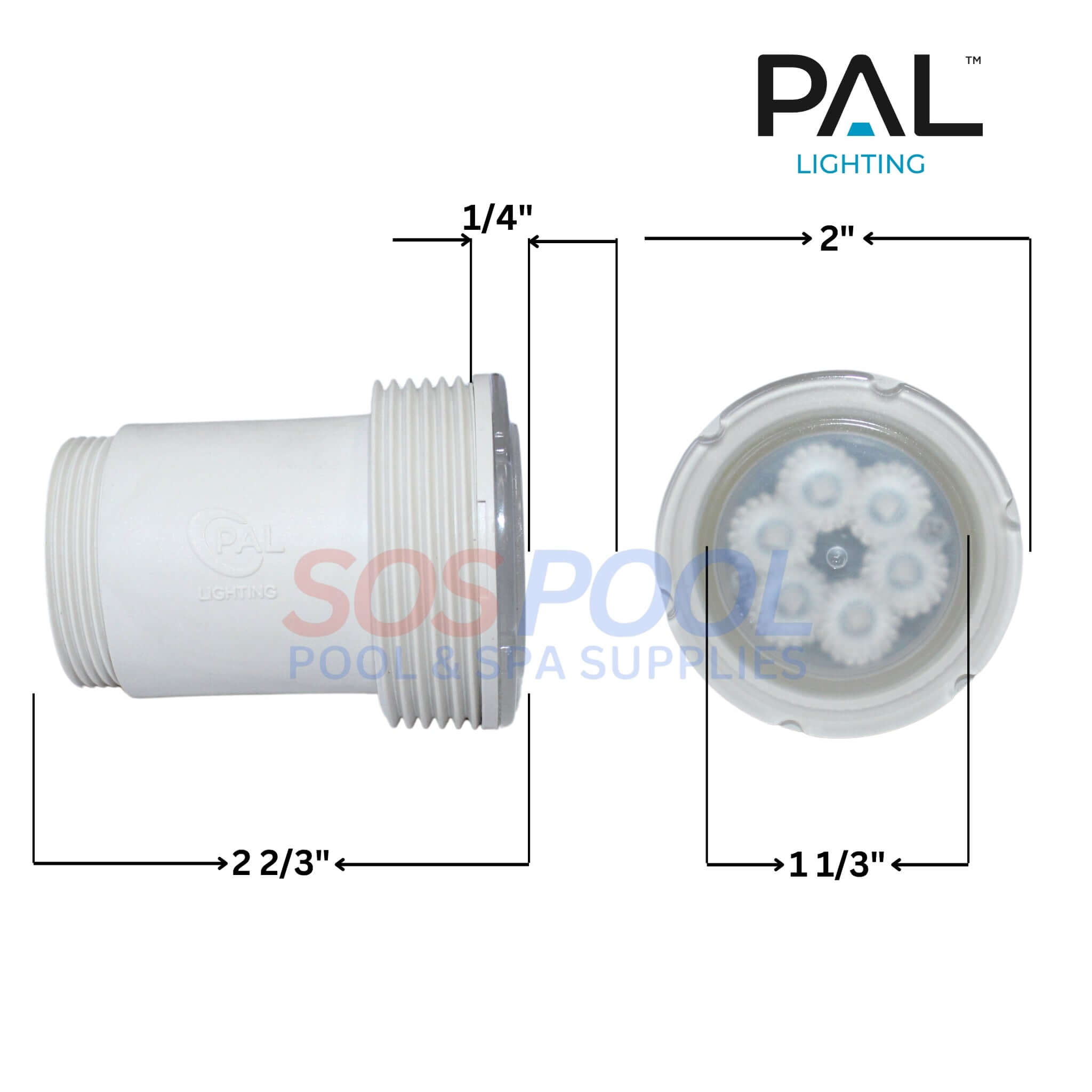 PAL Lighting Treo Mini Multi Color LED Nicheless Pool and Spa Light |