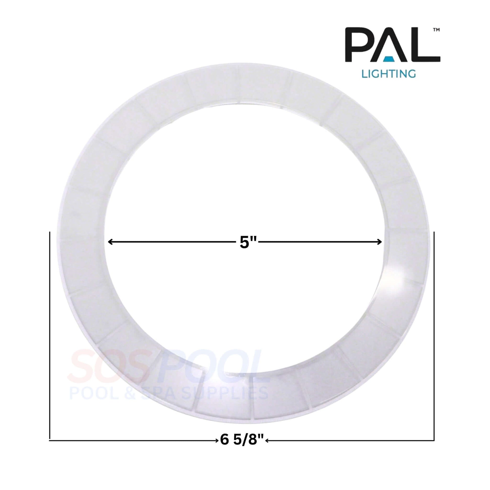 PAL EvenGlow Faceplate 64-EGB-FACEPLATE, 5-inch durable thermoplastic ring for SOS Pool lighting, pool supplies.