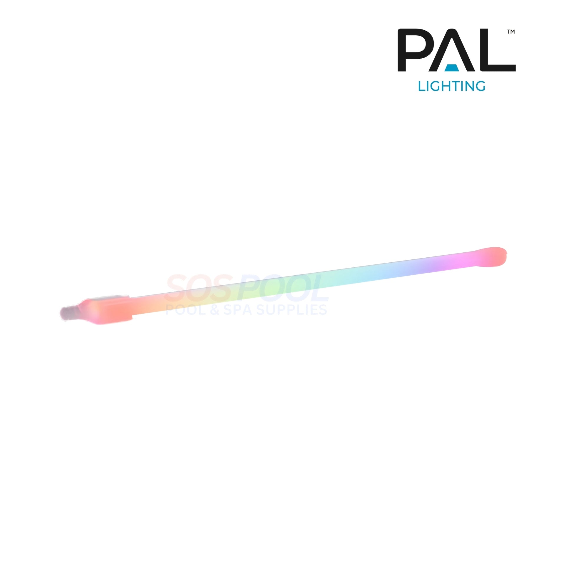 PAL Lighting EvenGlow Flex Side View | Wide Beam LED Strip | 80' Cable | Multi-Color RGB | SOS Pool