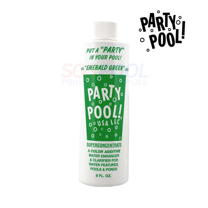 Party Pool | Pool Color Additive Emerald Green | 47016-00012 bottle, 8 fl. oz., non-toxic dye for vibrant pool water.