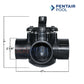 Pentair 3-Way CPVC Diverter Check Valve, 2"-2.5", SOS Pool, efficient flow control for pools and spas.