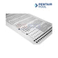Pentair A&A In-Floor Plumbing Labels | 523186 | 542583 with clear text, ideal for pool cleaning systems, resistant to chlorine.