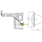 Diagram of Pentair Amerlite Incandescent Pool Light installation; dimensions of 10 1/8" and 7 3/4" with flexible cord layout.