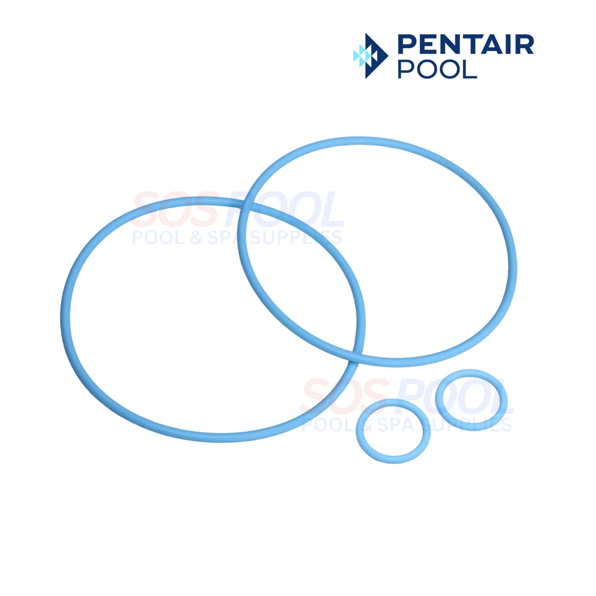 Pentair Backwash Valve Rebuild Kit For FullFloXF | 270514Z, featuring blue O-rings for pool repairs, from SOS Pool supplies.