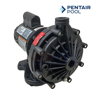 Pentair Booster Pump For Pressure Side Cleaners | EC-LA01N, 3/4 HP booster pump, black, designed for pressure-side pool cleaners, SOS Pool supplies.