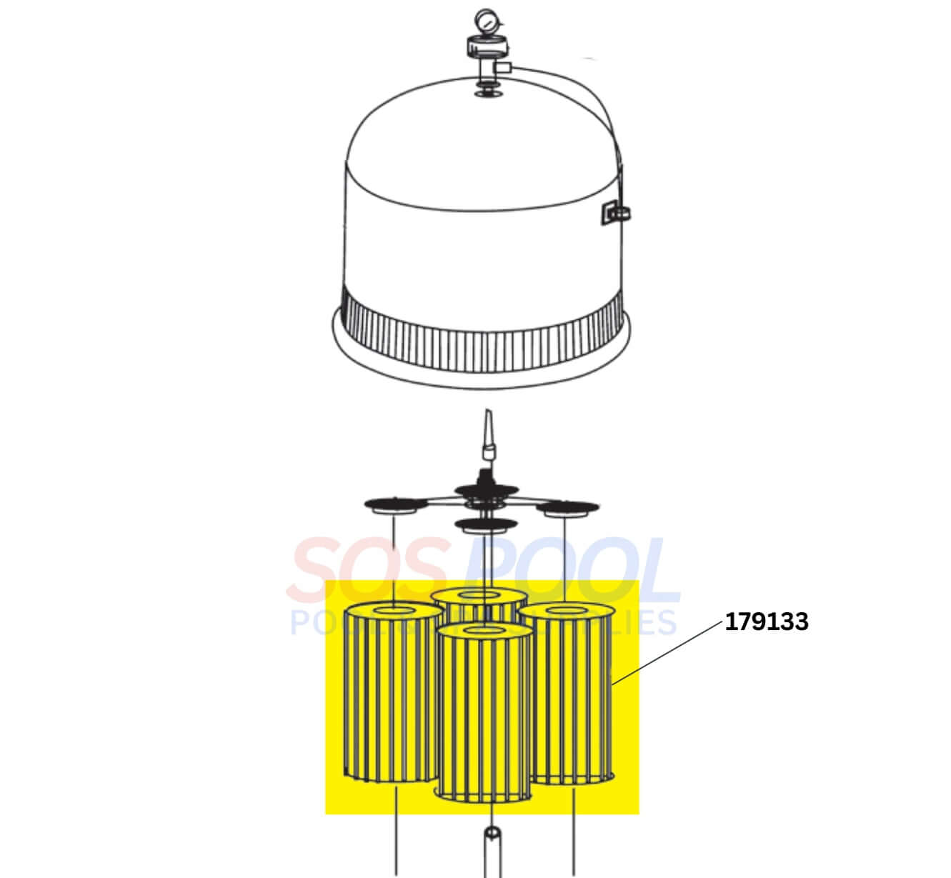 Pentair Clean & Clear Plus 240 Filter Cartridge 4 Pack | 60 sq. ft | R